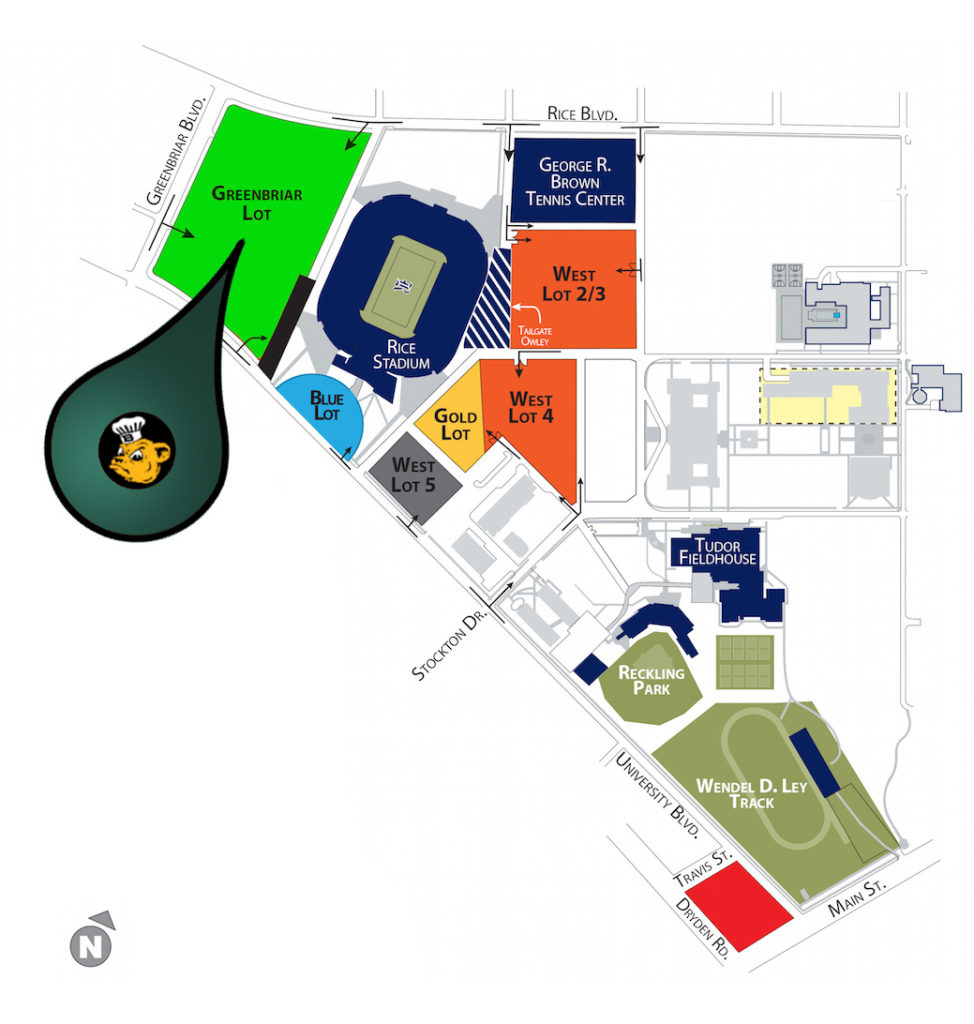2016 Football Guest Parking Map